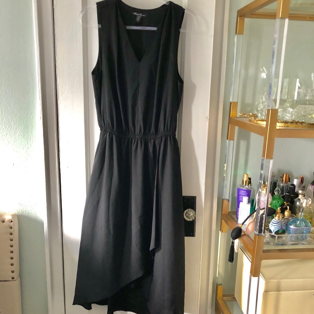 Kenneth Cole black asymmetrical with pocket dress